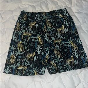 Size 7 - Rugged Butts Leopard Print Swim Shorts with Jungle Design